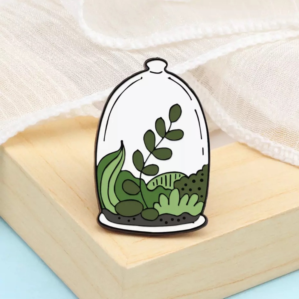 Plant Terrarium Enamel Pin